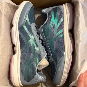 Ryka Women's Blue with Teal Iridescent Athletic Shoes